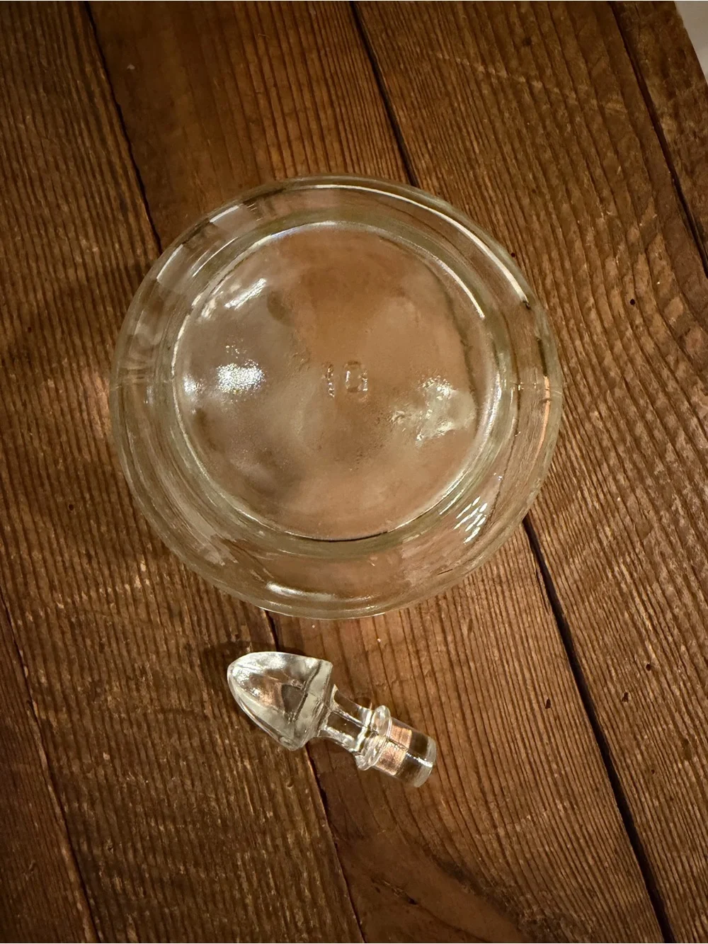 Vintage Clear Glass Cruet with Stopper - Elegant Table Accent